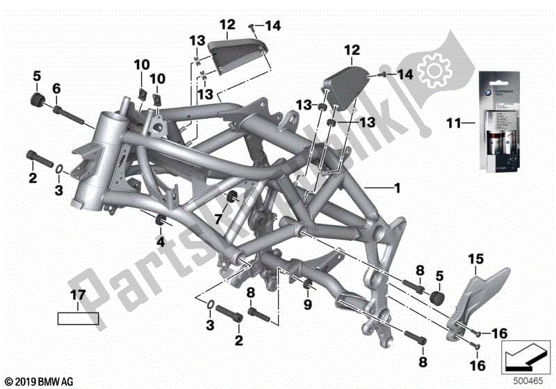 Todas las partes para Marco Frontal de BMW F 800 GS ADV K 75 2016 - 2018