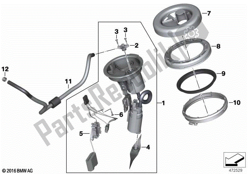 Todas las partes para Bomba De Combustible de BMW F 800 GS ADV K 75 2016 - 2018