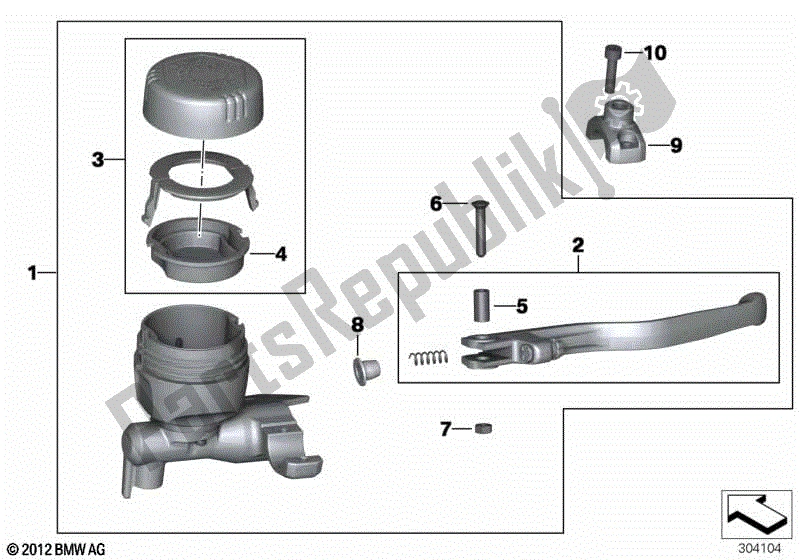 Todas las partes para Conjunto De Freno De Mano Abrazadera De Manillar M6 de BMW F 800 GS ADV K 75 2016 - 2018