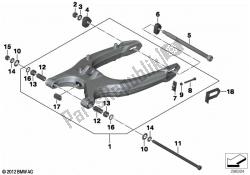 bras oscillant de roue arrière