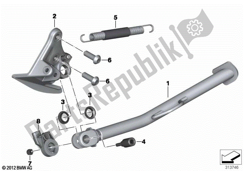 Todas las partes para Costado de BMW F 800 GS ADV K 75 2016 - 2018