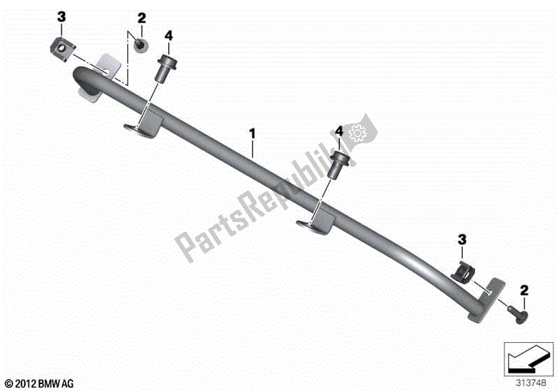 Todas las partes para Escuadra, Panel De Moldura Inferior de BMW F 800 GT K 71 2012 - 2016