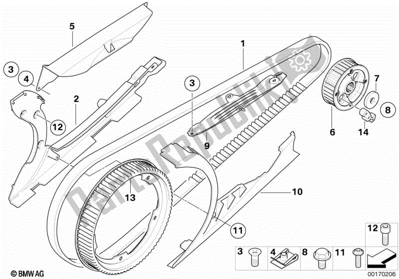 Todas las partes para Cinturón De Conducir de BMW F 800 GT K 71 2012 - 2016