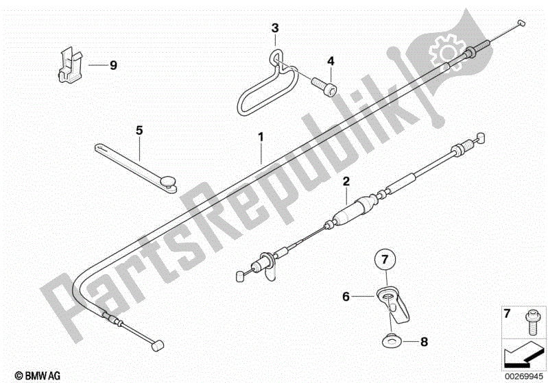 Todas las partes para Cables Bowden de BMW F 800 GT K 71 2012 - 2016