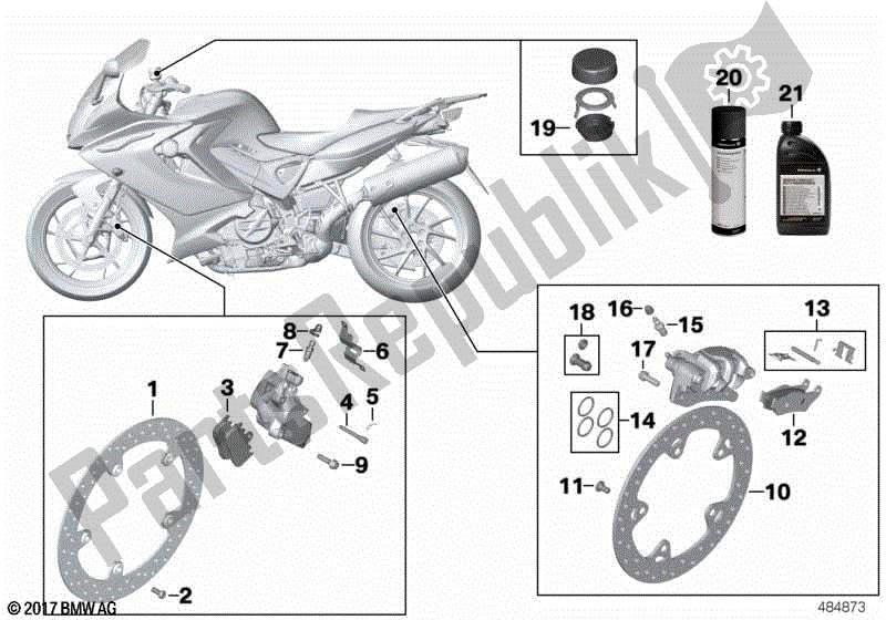 Todas las partes para Servicio De Frenos de BMW F 800 GT K 71 2012 - 2016