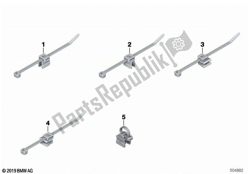 Todas las partes para Correa De Cable Con Soporte, Clip De Borde de BMW F 800 GT K 71 2012 - 2016