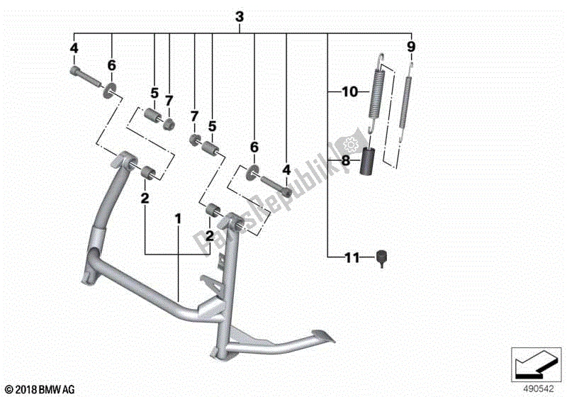 Todas las partes para Soporte Central de BMW F 800 GT K 71 2012 - 2016