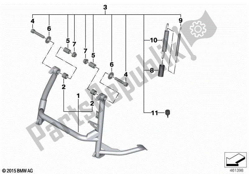 Todas las partes para Soporte Central de BMW F 800 GT K 71 2012 - 2016