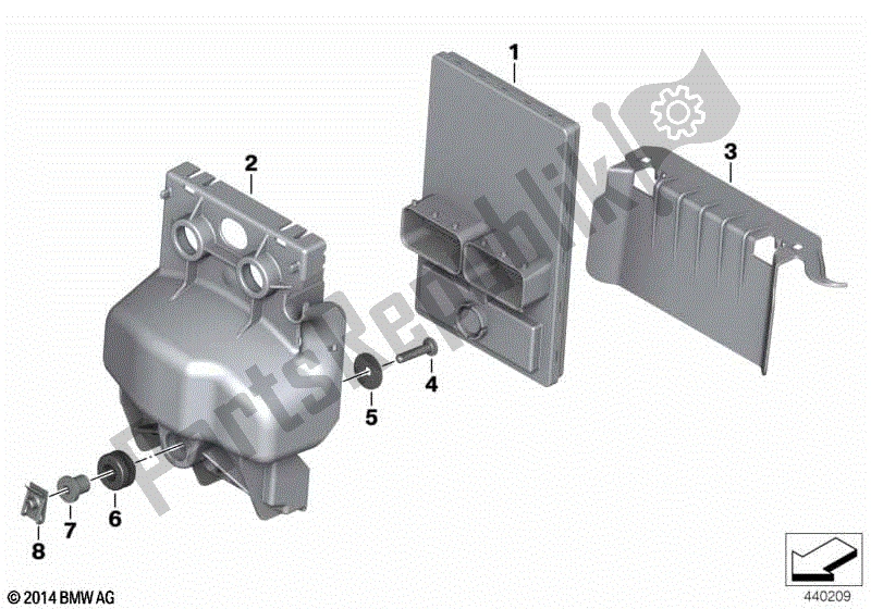 All parts for the Central Chassis Electronics of the BMW F 800 GT K 71 2012 - 2016