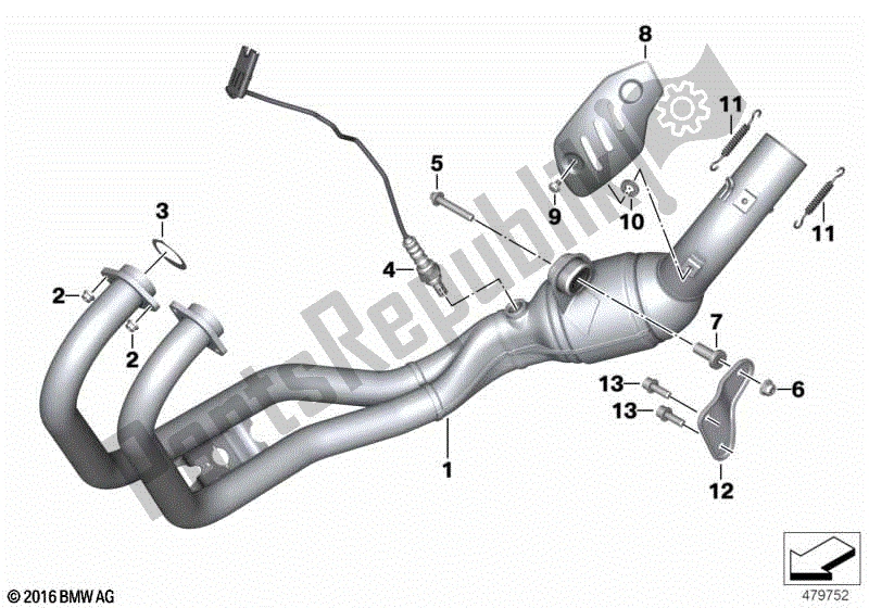 Todas las partes para Colector De Escape de BMW F 800 GT K 71 2012 - 2016