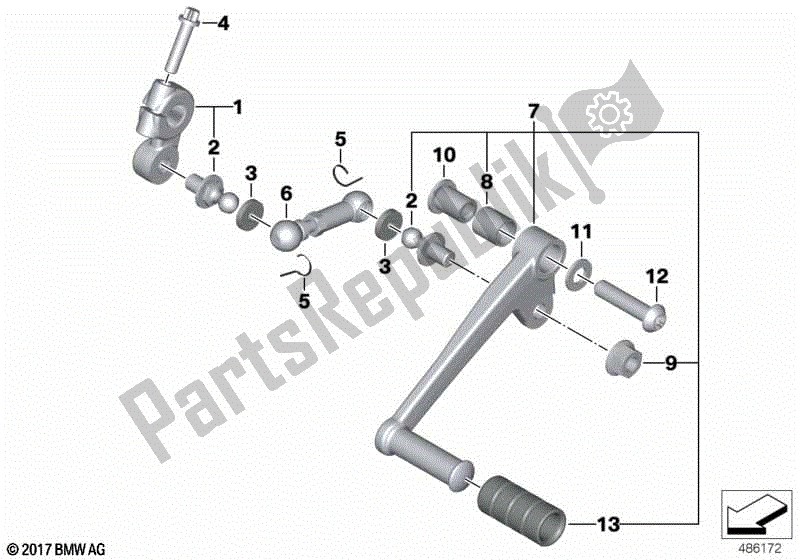 Todas las partes para Piezas De Cambio De Marchas Externas / Palanca De Cambio de BMW F 800 GT K 71 2012 - 2016