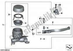 conjunto do travão de mão braçadeira do guiador m6