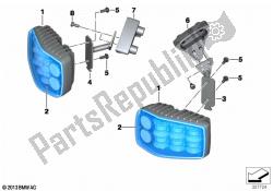 Liniowa lampa stroboskopowa led, niebieska