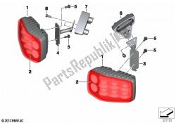 lámpara estroboscópica lineal led, roja