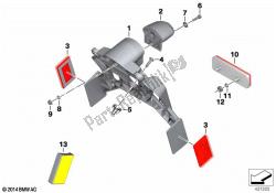 License plate bracket US / reflectors