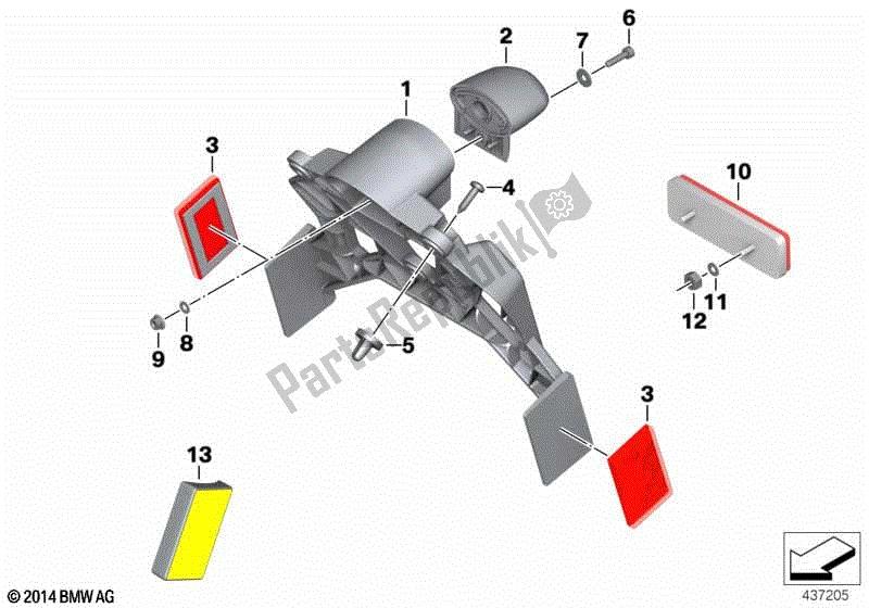 Todas las partes para Soporte De Matrícula Nosotros / Reflectores de BMW F 800 GT K 71 2012 - 2016