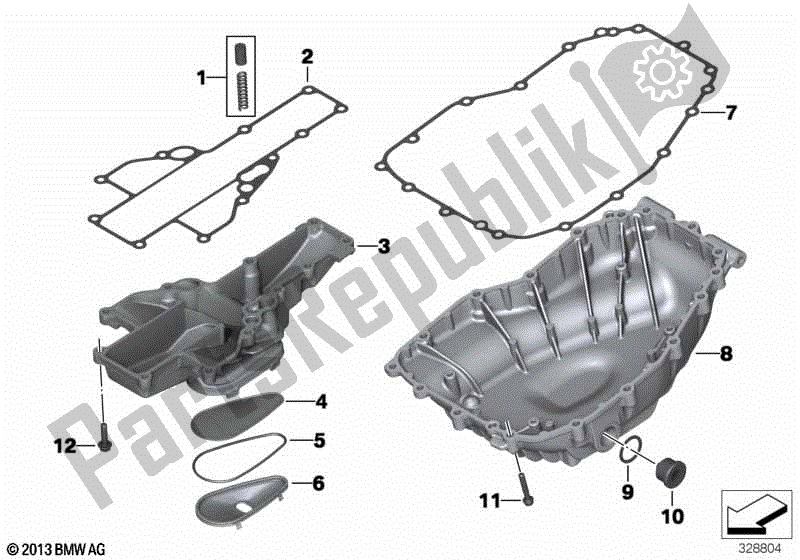 Todas las partes para Colector De Aceite de BMW F 800 GT K 71 2012 - 2016