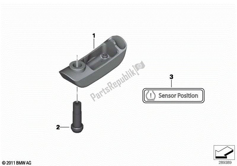 Alle onderdelen voor de Rdc Sensor Voor Achterwiel van de BMW F 800 GT K 71 2012 - 2016