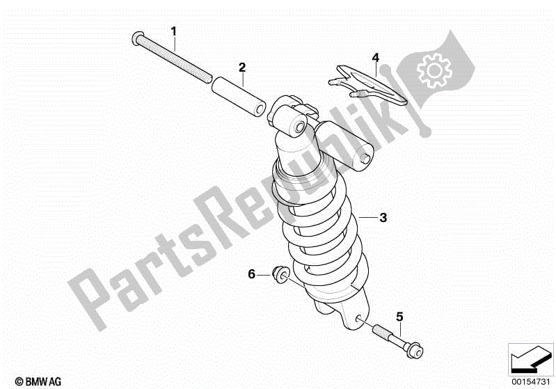 Todas las partes para Puntal De Resorte, Trasero de BMW F 800 GT K 71 2012 - 2016