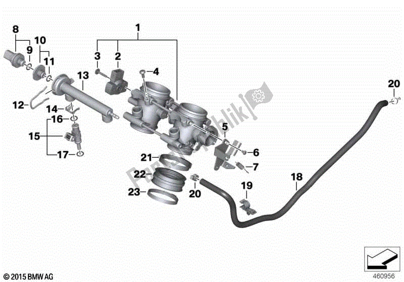 All parts for the Throttle Housing Assy of the BMW F 800 GT K 71 2012 - 2016