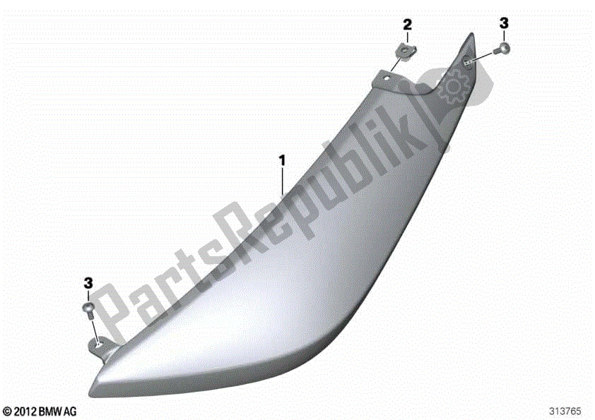 Todas las partes para Moldura, Sección Lateral, Trasera de BMW F 800 GT K 71 2012 - 2016