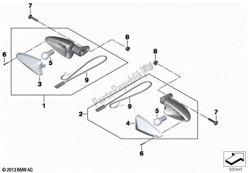 Todas las partes para Intermitentes, Traseros de BMW F 800 GT K 71 2012 - 2016