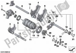 6-speed transmission shift components