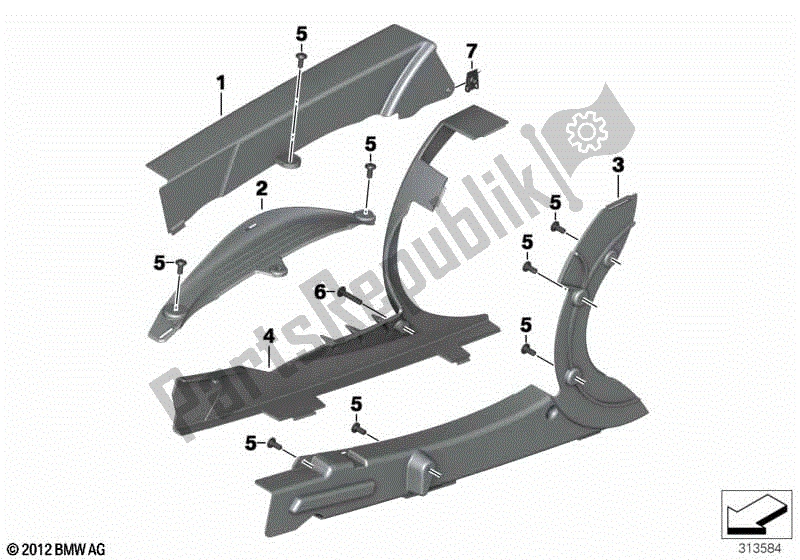 Todas las partes para Protección De Correa de BMW F 800 GT K 71 2017 - 2018