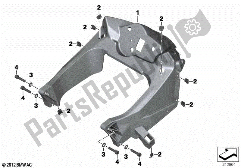 Todas las partes para Portador Del Panel Frontal de BMW F 800 GT K 71 2017 - 2018