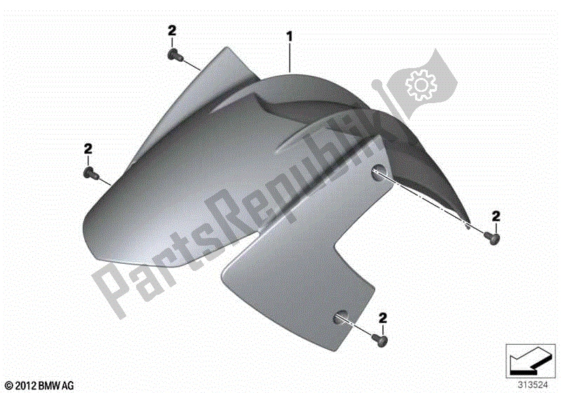 Todas las partes para Cubierta De La Rueda Delantera, Imprimada de BMW F 800 GT K 71 2017 - 2018