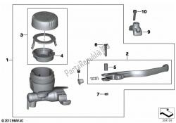 conjunto do travão de mão braçadeira do guiador m6