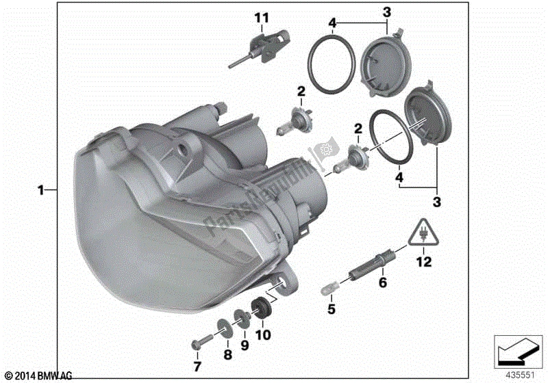 Todas las partes para Faro de BMW F 800 GT K 71 2017 - 2018