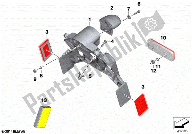Todas las partes para Soporte De Matrícula Nosotros / Reflectores de BMW F 800 GT K 71 2017 - 2018