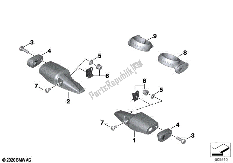 Todas las partes para Soporte Para Bombillas De Intermitentes, Delantero de BMW F 800 GT K 71 2017 - 2018