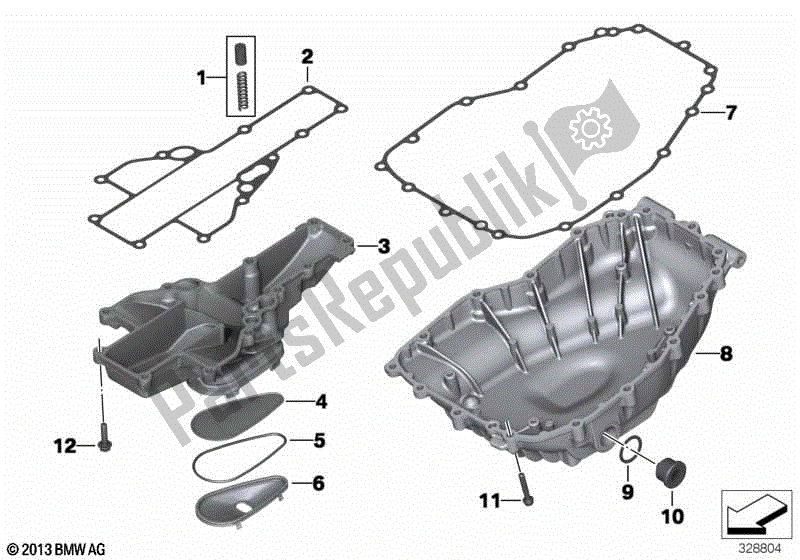 Todas las partes para Colector De Aceite de BMW F 800 GT K 71 2017 - 2018