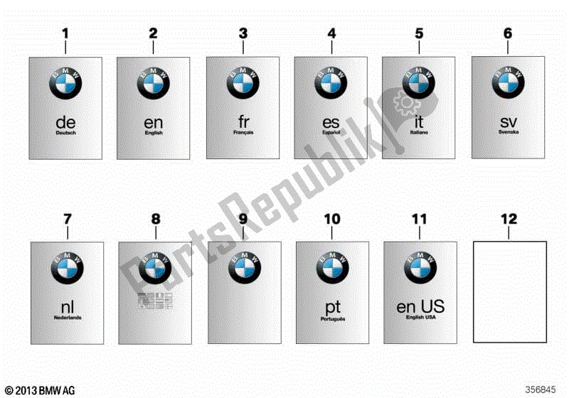 Todas las partes para Manual Del Propietario de BMW F 800 GT K 71 2017 - 2018