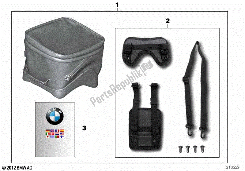 Todas las partes para Bolsa De Tirantes de BMW F 800 GT K 71 2017 - 2018