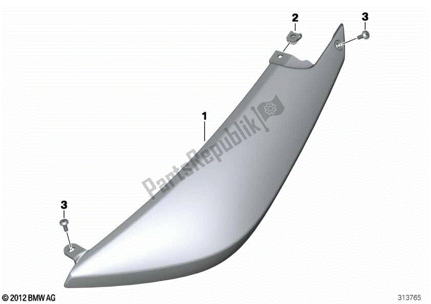 Todas las partes para Moldura, Sección Lateral, Trasera de BMW F 800 GT K 71 2017 - 2018