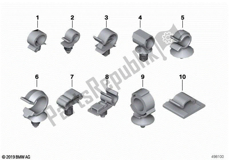 Todas las partes para Soporte De Tubo de BMW F 800 GT K 71 2017 - 2018