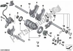 6-speed transmission shift components