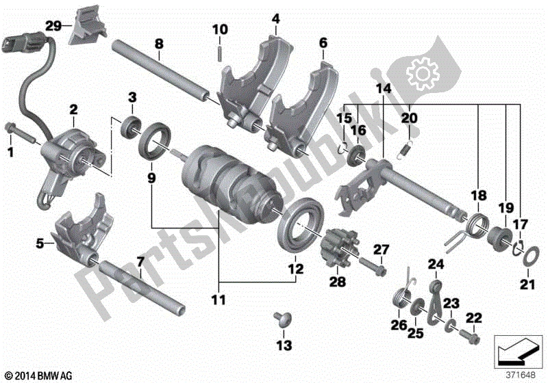 Todas las partes para Componentes De Cambio De Transmisión De 6 Velocidades de BMW F 800R K 73 2009 - 2013