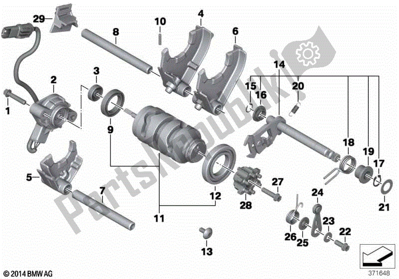 Tutte le parti per il Componenti Del Cambio A 6 Marce del BMW F 800R K 73 2009 - 2013