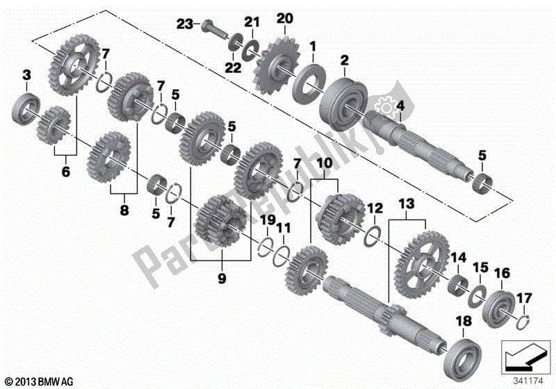 Todas las partes para Piezas De Transmisión / Cambio De 6 Velocidades de BMW F 800R K 73 2009 - 2013