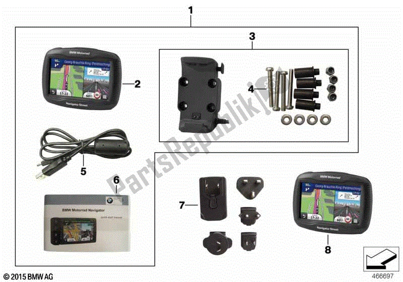 Todas las partes para Bmw Motorrad Navigator Street de BMW F 800R K 73 2009 - 2013