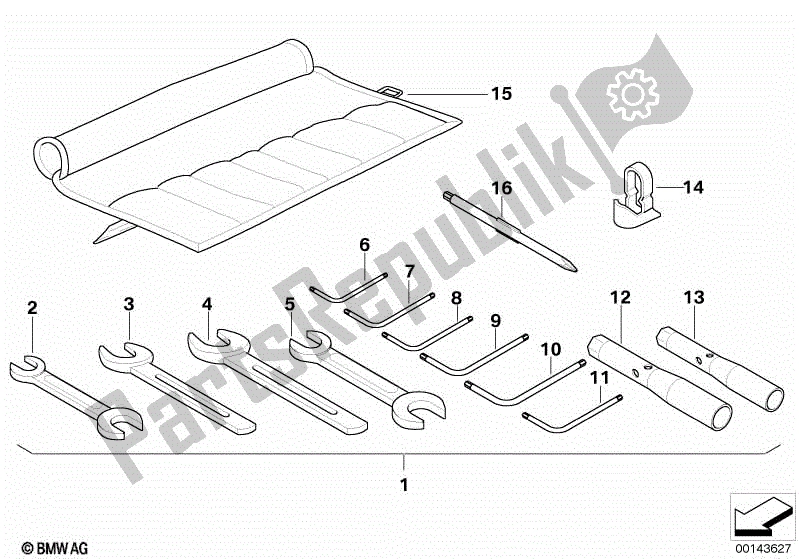 Todas las partes para Herramienta De Coche, Kit Complementario de BMW F 800R K 73 2009 - 2013