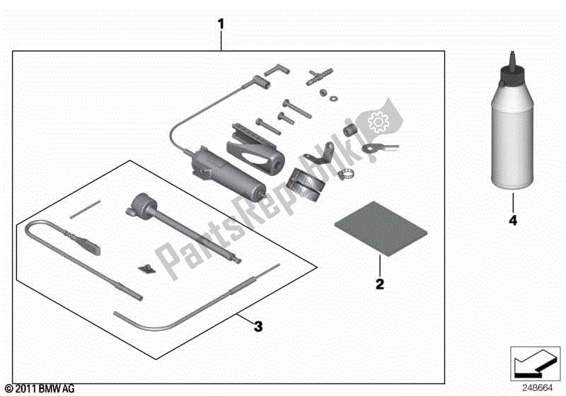 Todas las partes para Sistema De Engrasador De Cadena de BMW F 800R K 73 2009 - 2013