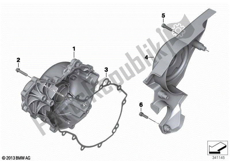 Toutes les pièces pour le Couvercle De Carter Moteur, Droite du BMW F 800R K 73 2009 - 2013