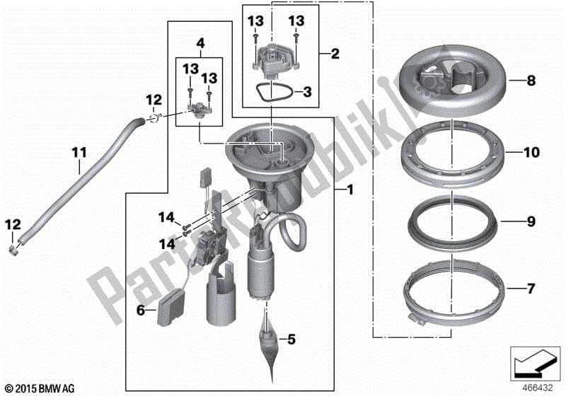 Todas las partes para Bomba De Combustible de BMW F 800R K 73 2009 - 2013