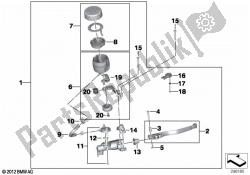 conjunto do travão de mão braçadeira de guiador m5