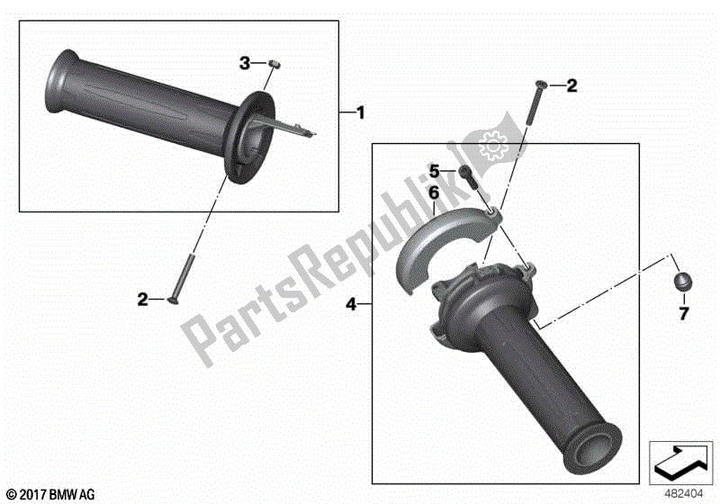 Todas las partes para Empuñadura De Manillar, Calefactable de BMW F 800R K 73 2009 - 2013